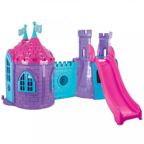 Casuta cu tobogan pentru copii Pilsan Castle with Slide purple