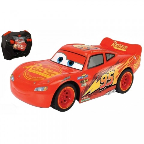 Masina Dickie Toys Cars 3 Turbo Racer Lightning McQueen cu telecomanda